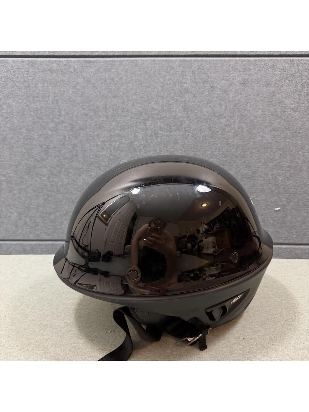 Bell Rogue Helmet No Face Guard XL Black DD Strap DOT Biker Motorcycle Glossy